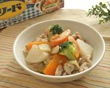 ニンニク風味　たっぷり根菜と豚肉の炒め煮作り方14写真