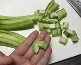 ヘチマのミートソースパスタ作り方1写真