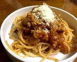 ヘチマのミートソースパスタ作り方8写真
