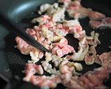 豚肉とキャベツのりんご味噌炒め作り方2写真