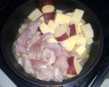 鶏肉とさつまいもの天つゆ煮作り方5写真