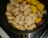 鶏肉とさつまいもの天つゆ煮作り方7写真
