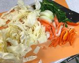 鮭と野菜の味噌炒め作り方1写真