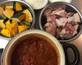 鶏肉とカボチャのトマトグリエ作り方1写真