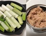 即席おつまみ♡長葱のツナ味噌チーズ焼き作り方1写真