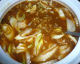 残ったカレーを♪土鍋でカレーうどん作り方3写真