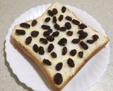 レーズンシュガーチーズトースト♬*.+゜作り方2写真