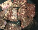 焼肉残りで♡牛ハラミとエリンギのトマト煮作り方2写真