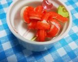 弁当・おせちに♡かわいいカニカマ三つ編み作り方5写真