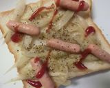 ささがき牛蒡×ﾎﾟｰｸﾋﾞｯﾂのトースト作り方4写真