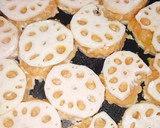超簡単！鶏つくねのれんこんはさみ焼き作り方4写真