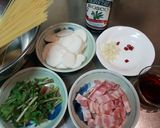 簡単！かぶとベーコン☆めんつゆパスタ作り方1写真