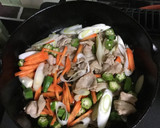 彩り野菜と豚肉と豆腐の卵とじ作り方3写真