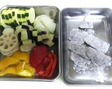 鯖と彩り野菜の酢豚風作り方1写真