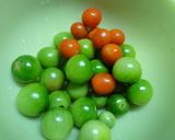 ＊青と赤のミニトマトのグラッセ＊作り方1写真