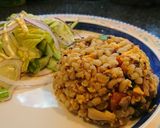 餅麦キヌアで♥️米抜きヘルシー炒飯作り方5写真