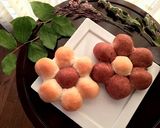 お花のココアとプレーン生地のちぎりパン♡作り方7写真