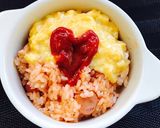1人ランチに♪レンジでふわとろオムライス作り方3写真