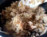 秋鮭とキノコの炊き込みご飯作り方8写真