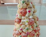 簡単！シュークリームタワーお誕生日ケーキ作り方5写真