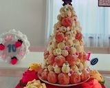 簡単！シュークリームタワーお誕生日ケーキ作り方6写真