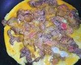 牛肉と豆苗のとんぺい焼き作り方3写真