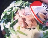 鯖缶で簡単★しいたけ小松菜の濃厚豆乳煮作り方5写真