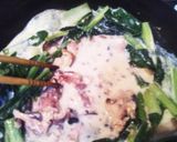 鯖缶で簡単★しいたけ小松菜の濃厚豆乳煮作り方6写真
