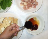 鶏もも肉と厚揚げの煮物♪簡単おかず青梗菜作り方4写真