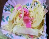 ２つ割にしたパスタでセロリ入りサラダ作り方4写真