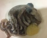 タコとしいたけの和風パスタ作り方1写真
