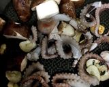 タコとしいたけの和風パスタ作り方4写真