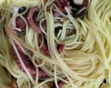 タコとしいたけの和風パスタ作り方6写真