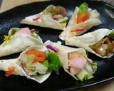 餃子の皮でおつまみ♪ミニトルティーヤ風作り方8写真