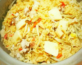 里芋と鶏ごぼう 舞茸の炊き込みご飯作り方10写真