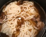 余った茹でうどんで、肉うどん味噌汁!作り方3写真
