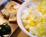 白菜と厚揚げの蒸し煮*味噌生姜味作り方1写真