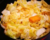 白菜と厚揚げの蒸し煮*味噌生姜味作り方5写真