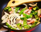 レモン風味☆厚切りハムと野菜のソース炒め作り方3写真