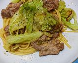 豚こまキャベツの塩だれパスタ作り方10写真