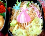鳥と女の子 秋弁当作り方1写真