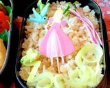 鳥と女の子 秋弁当作り方2写真