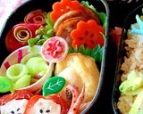 鳥と女の子 秋弁当作り方4写真