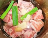 豚軟骨で豚汁煮込み♪ｱﾂｱﾂ♪ﾄﾛﾄﾛ♪作り方1写真