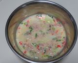 玉ねぎと挽き肉のふわふわ焼き(お好み焼）作り方3写真