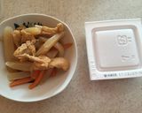 納豆とハヤトウリのきんぴら卵丼作り方1写真