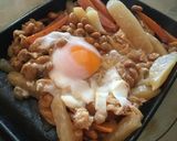 納豆とハヤトウリのきんぴら卵丼作り方4写真