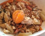 納豆とハヤトウリのきんぴら卵丼作り方5写真
