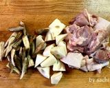 鶏もも肉と根菜のレモンバター蒸し作り方1写真
