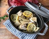 鶏もも肉と根菜のレモンバター蒸し作り方3写真
